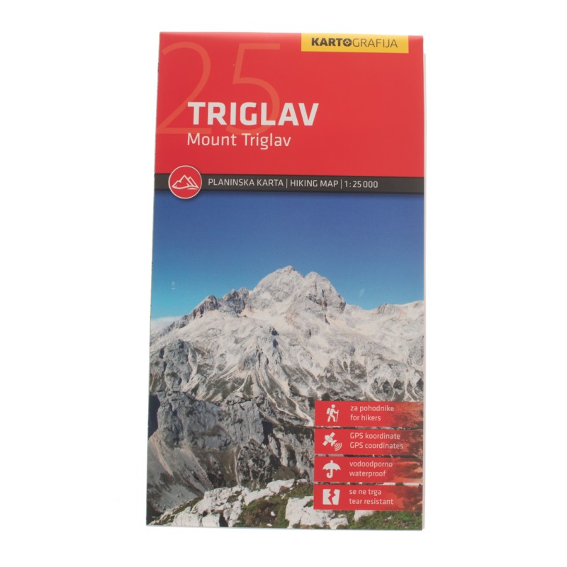 Mount Triglav mountain map 1:25.000