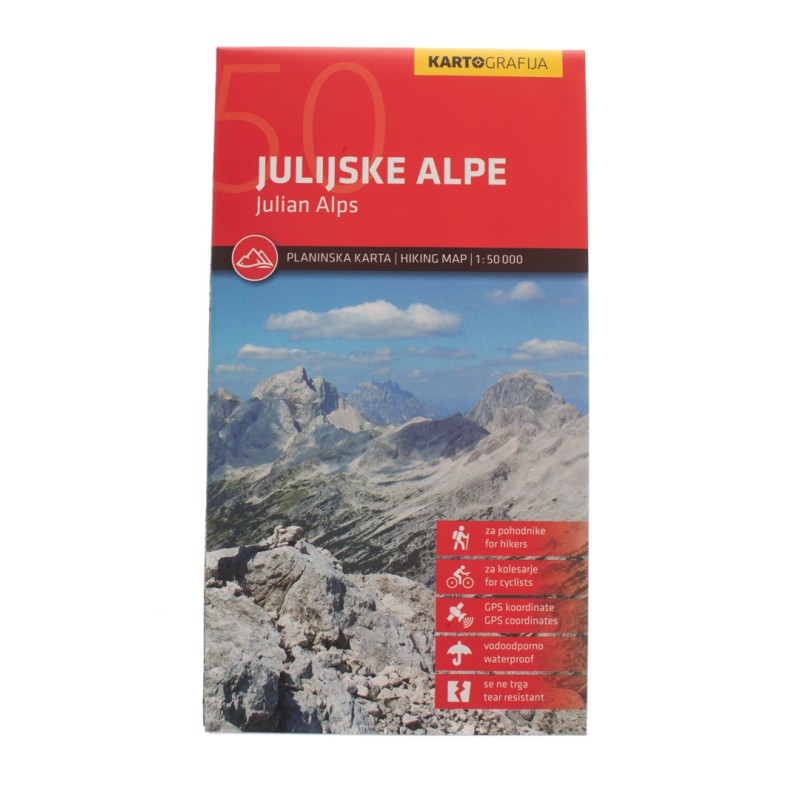 Julian Alps mountain map 1:50.000