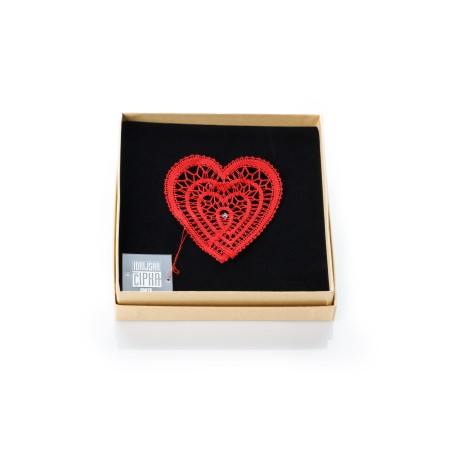 Broška klekljana  srce