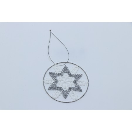 Snežinka v obroču srebrna