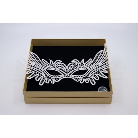 Pustna maska 2 bele barve