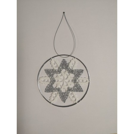 Snežinka v obroču srebrna