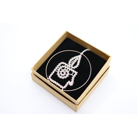 Čipka v obroču - sveča