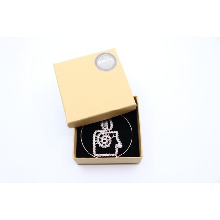 Čipka v obroču - sveča