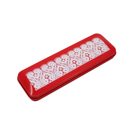 Komplet pisal s potiskom čipke