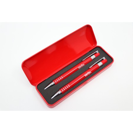 Komplet pisal s potiskom čipke