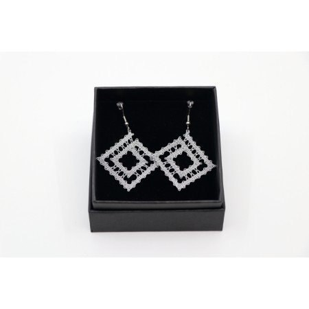 Klekljani uhani kvadrat