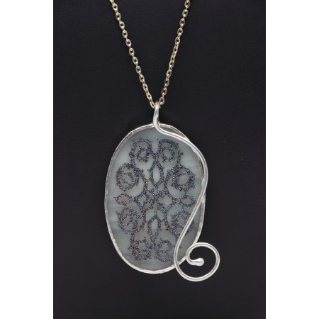 Ogrlica AHAT s klekljano čipko M