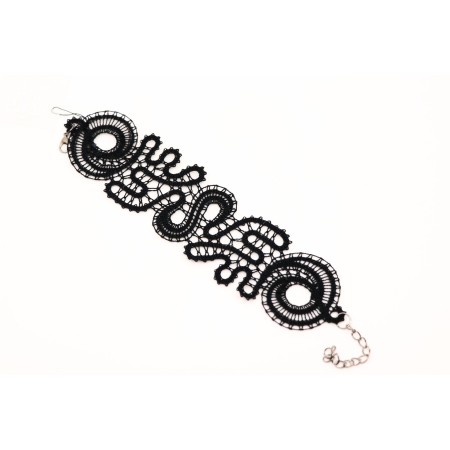 Zapestnica klekljana EMILIJA - črna