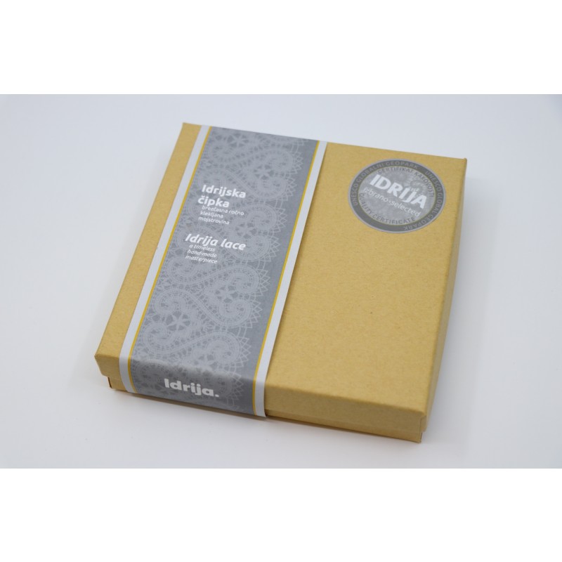 Klekljan SRČEK v darilni embalaži - rdeč