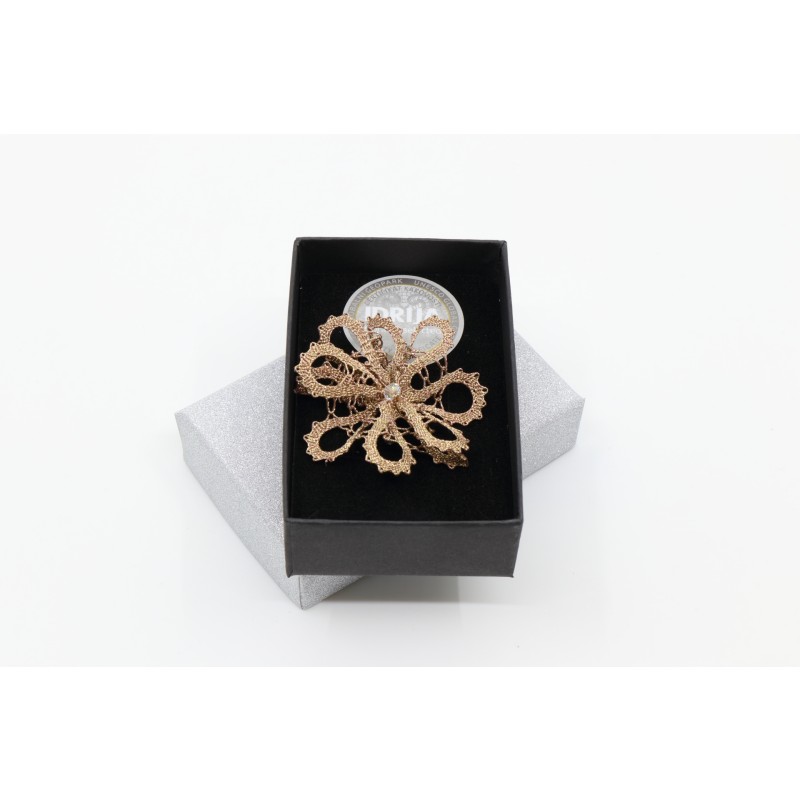 Broška klekljana ROŽICA