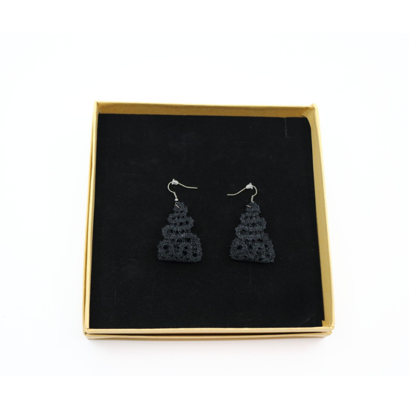 Klekljani uhani črni