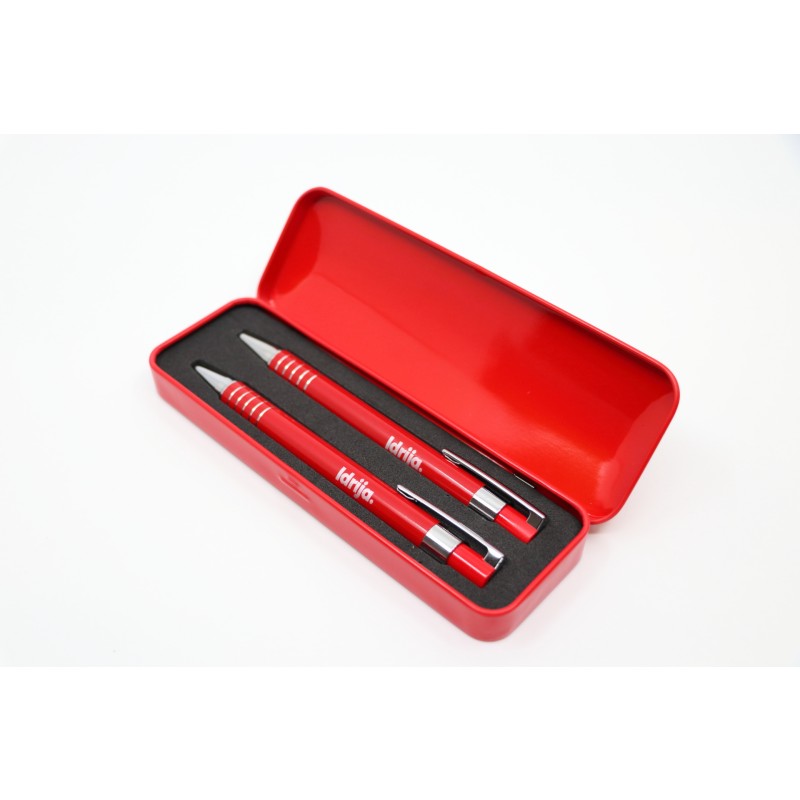 Komplet pisal s potiskom čipke