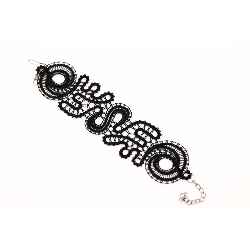 Zapestnica klekljana EMILIJA - črna