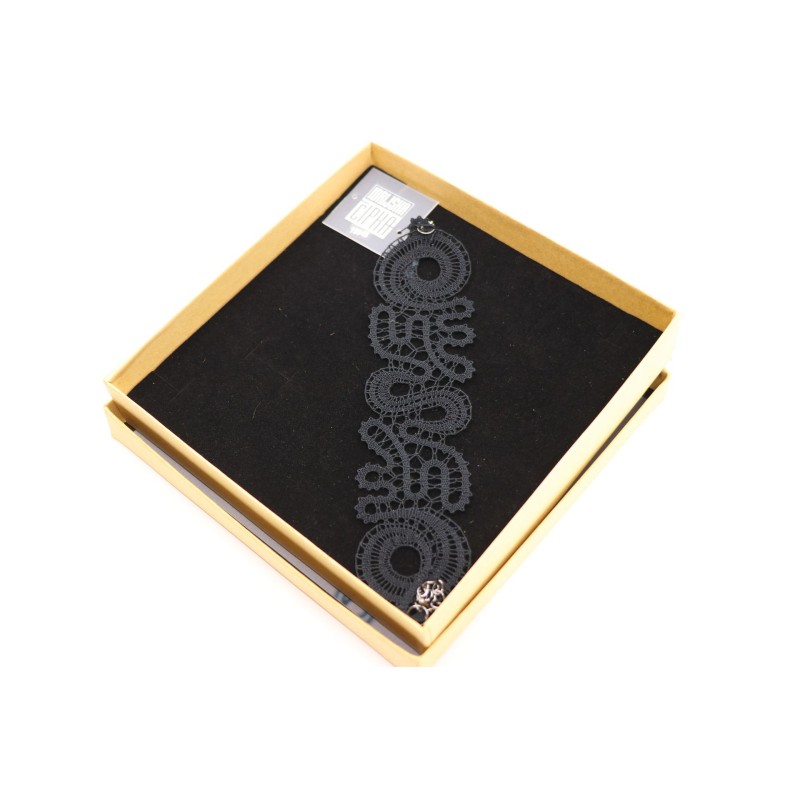 Zapestnica klekljana EMILIJA - črna