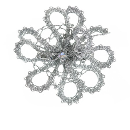 Bobbin lace brooch a flower