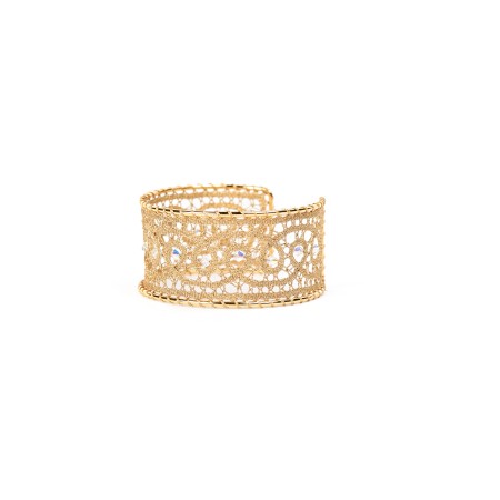 Klekljana zapestnica Swarovski zlata