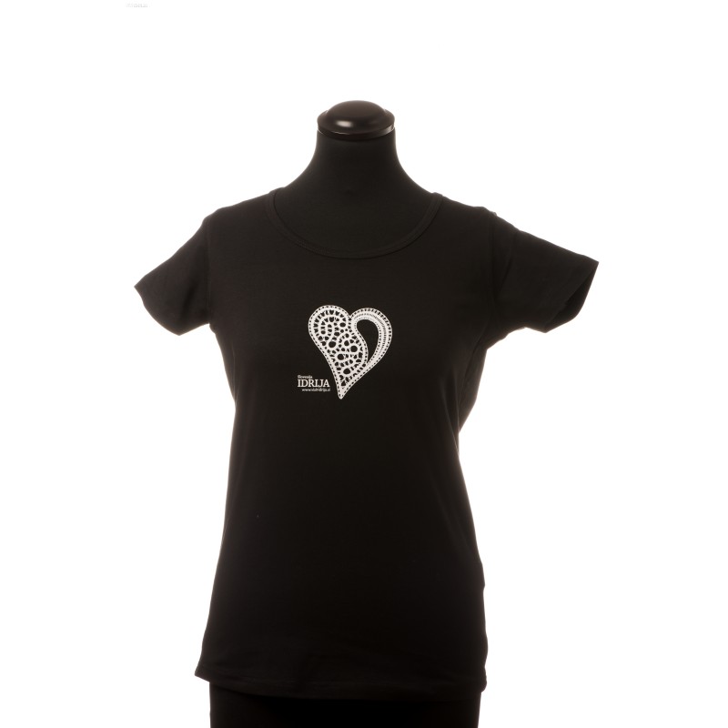 T-shirt heart - black