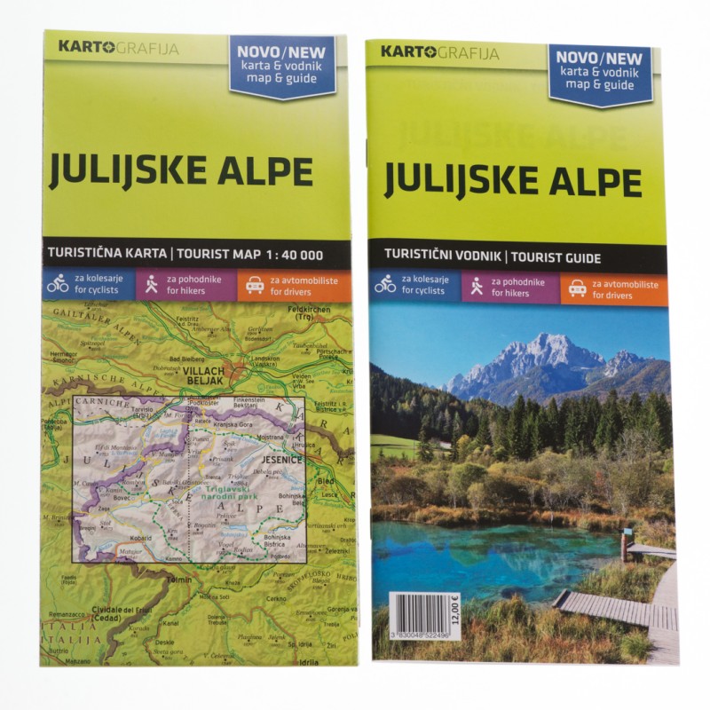 Turistična karta z vodnikom Julijske Alpe