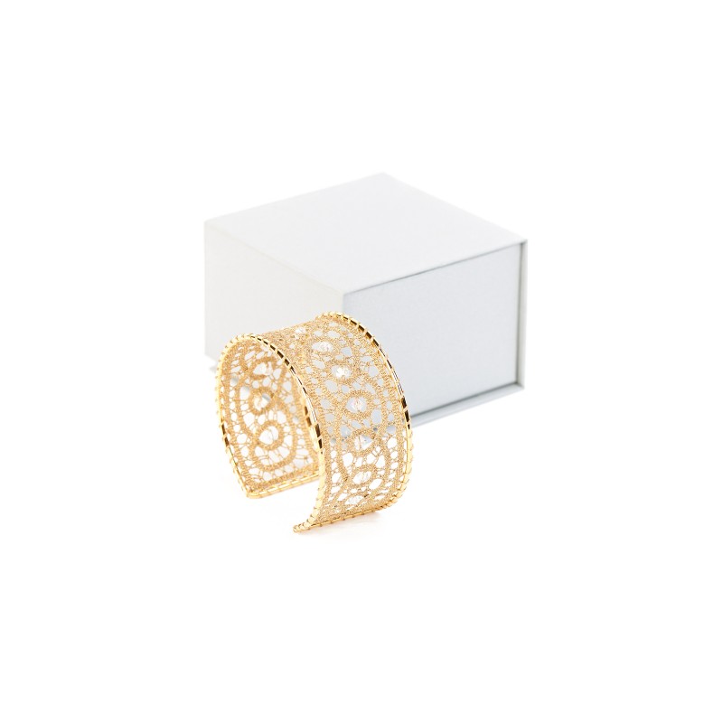 Klekljana zapestnica Swarovski zlata